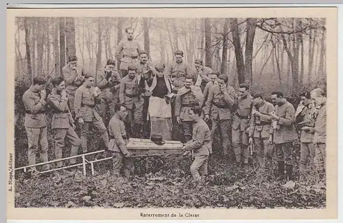 (33909) AK 1.WK, Franz. Armee, inszenierte Beerdigung, 1914-18
