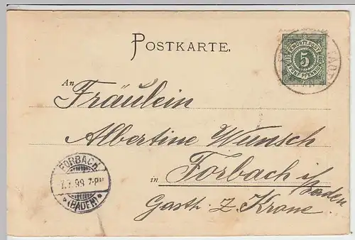 (33682) AK Herrenalb mit Wurstberg, 1899