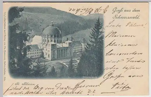 (33676) AK Gruß aus dem Schwarzwald, St.Blasien, 1898