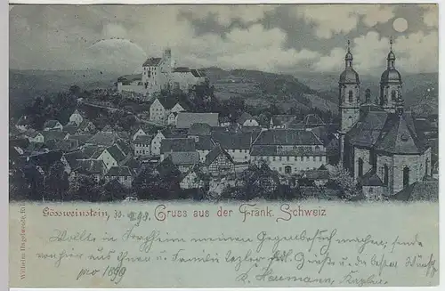 (33642) AK Gössweinstein, Mondscheinkarte 1898