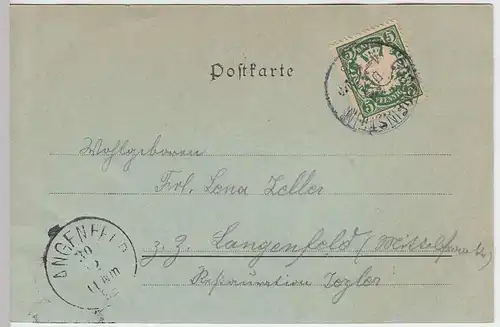 (33642) AK Gössweinstein, Mondscheinkarte 1898