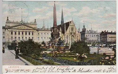 (33603) AK Leipzig, Augustusplatz, 1905