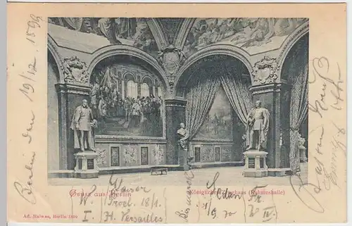 (33591) AK Gruss aus Berlin, Kgl. Zeughaus, Ruhmeshalle, 1899