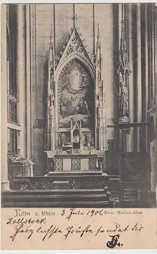 (33566) AK Köln, Dom, Marien-Altar, 1906