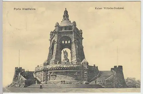 (33561) AK Porta Westfalica, Kaiser Wilhelm-Denkmal, 1909