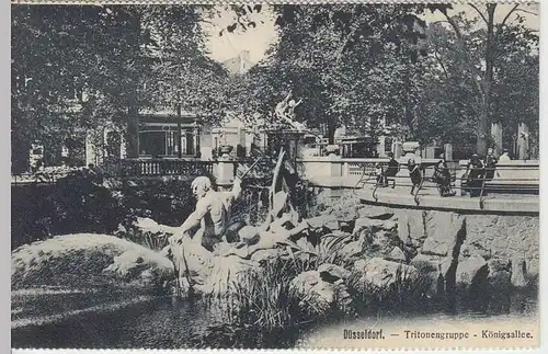 (33558) AK Düsseldorf, Königsallee, Tritonengruppe, 1908