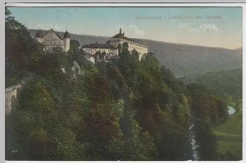 (33553) AK Schwarzburg, Schloß v.d. Terrasse, 1914
