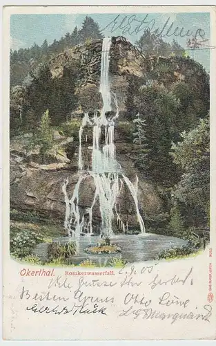 (33533) AK Okerthal, Romkerhaller Wasserfall 1905