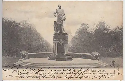 (33491) AK Berlin, Roon-Denkmal, 1904