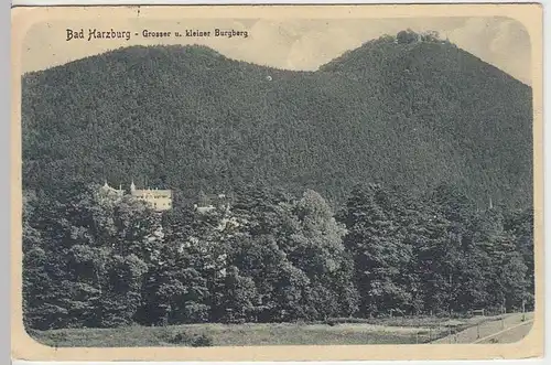 (33488) AK Bad Harzburg, Großer u. kleiner Burgberg, 1909