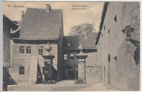 (33461) AK Weimar, Wittumspalais, Musikschule, 1910