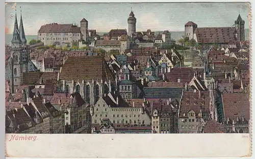 (33460) AK Nürnberg, Stadtblick, 1907