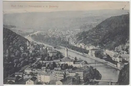 (33422) AK Bad Ems, Totalansicht von der Bäderley 1911