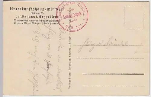 (33415) AK Hirtstein, Unterkunftshaus, 1929