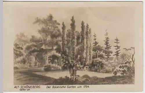 (33406) Foto AK Berlin, Alt-Schöneberg, Botanischer Garten um 1794
