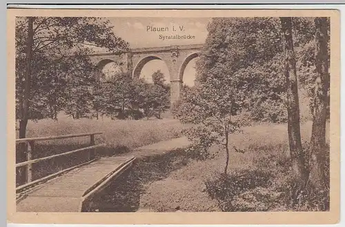 (33352) AK Plauen, Syratalbrücke, 1923 Infla 4er Block Mi 231