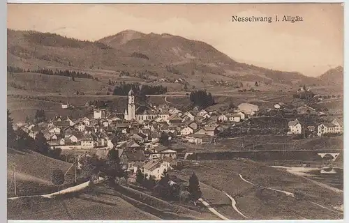 (33260) AK Nesselwang, Panorama, 1911