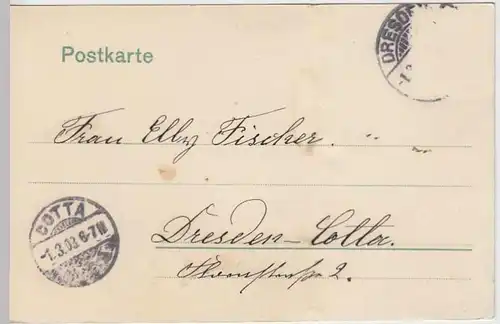 (33205) AK Meißen, Burgthor, Wagners Weinschänke, 1903