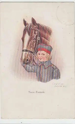 (33172) AK Patriotika "Treue Freunde", 1917