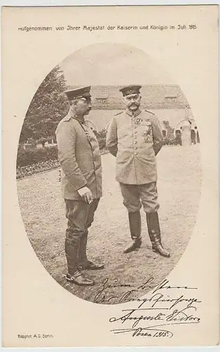 (33160) AK Kaiser Wilhelm II., Paul von Hindenburg, Posen 1915