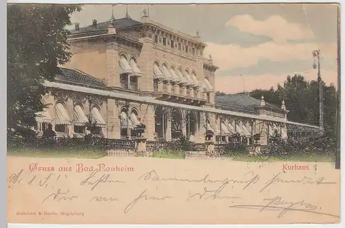 (33014) AK Gruss aus Bad Nauheim, Kurhaus, vor 1905