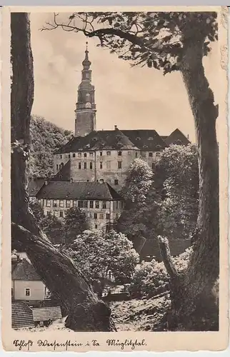 (32954) Foto AK Schloß Weesenstein, Müglitztal, vor 1945