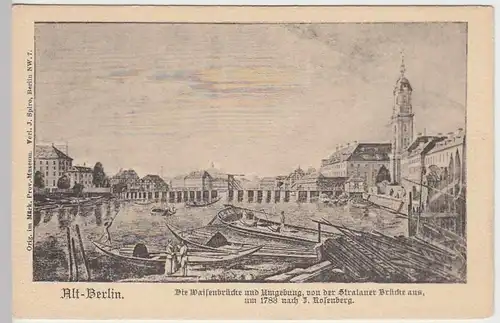 (32952) AK Alt-Berlin, Waisenbrücke u. Umgebung um 1783, vor 1905