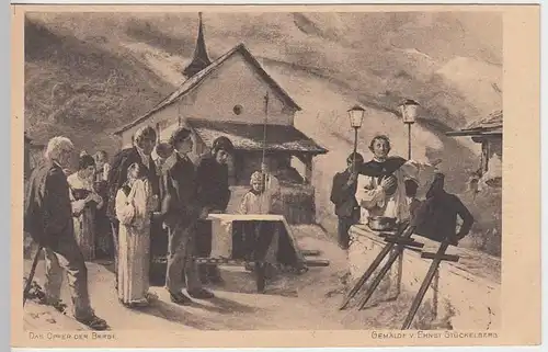 (32900) AK Gemälde v. Ernst Stückelberg "Das Opfer der Berge", vor 1905