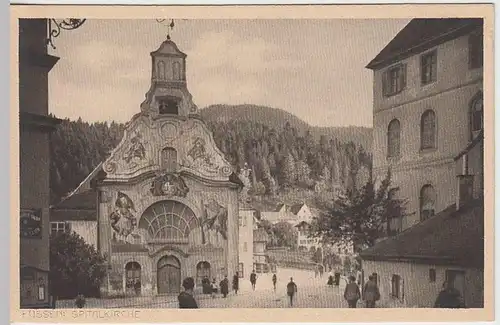 (32806) AK Füssen, Spitalkirche, vor 1945