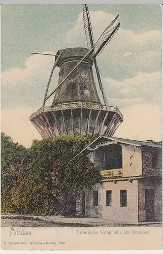 (32746) AK Potsdam, Windmühle bei Sanssouci, 1906