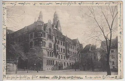 (32745) AK Duisburg, Alter Markt mit Rathaus, 1928