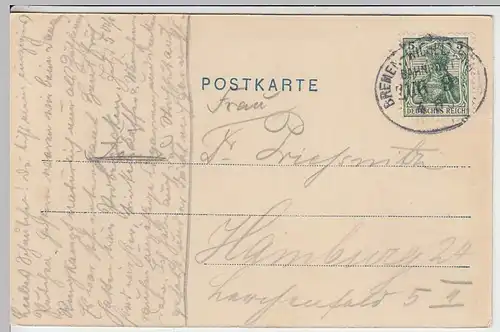 (32707) AK Varel, Gruss vom Mühlenteich, Bahnpost, vor 1905