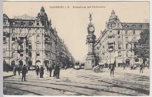 (32657) AK Frankfurt a.M., Kaiserstraße m. Uhrtürmchen, vor 1945