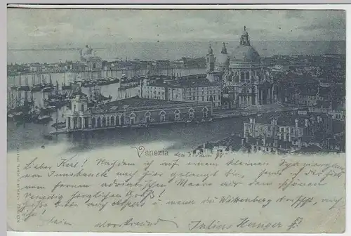 (32507) AK Venedig, Venezia, Mondscheinkarte, 1898
