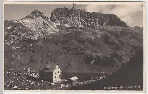 (32453) Foto AK Freiburger Hütte gegen Rote Wand, 1927