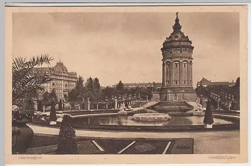 (32448) AK Mannheim, Wasserturm, vor 1945