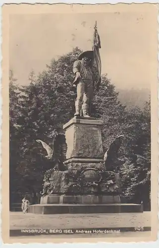 (32428) Foto AK Innsbruck, Berg Isel, Andreas Hofer-Denkmal, vor 1945