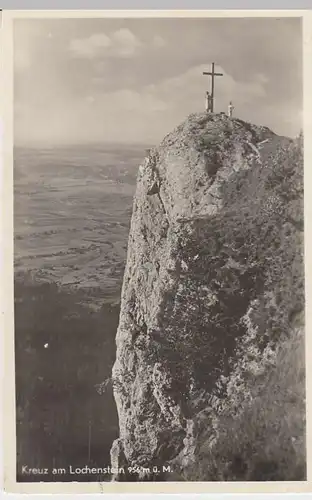 (32424) Foto AK Lochenstein (Schwäb. Alb), Gipfelkreuz, Feldpost 1942
