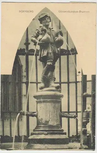 (32407) AK Nürnberg, Gänsemännchenbrunnen, 1910