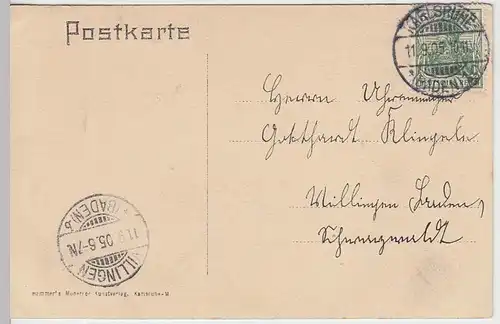 (32380) AK Karlsruhe, Kaiser Wilhelm-Denkmal, 1905