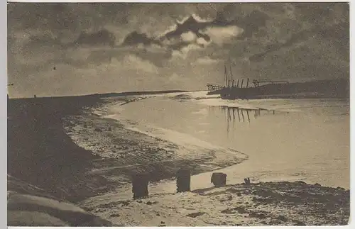 (32362) AK Husum, Außenhafen vor der Schleuse, 1911