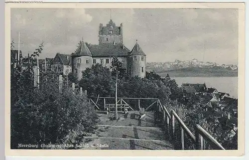 (32359) AK Meersburg, Altes Schloß u. Säntis, 1947