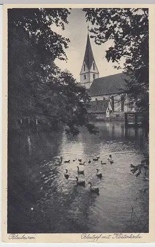 (32310) AK Blaubeuren, Blautopf m. Klosterkirche, 1931