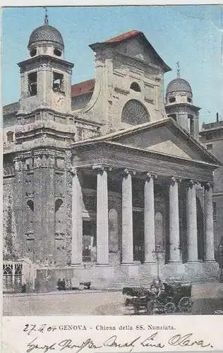 (32268) AK Genua, Genova, Kirche Nunziata, 1904