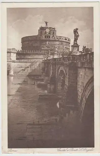 (32266) AK Rom, Roma, Schloss u. Brücke St. Angelo, 1925
