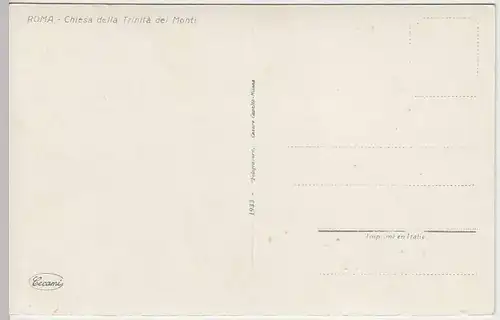 (32252) AK Rom, Roma, Santa Trinita dei Monti, 1933