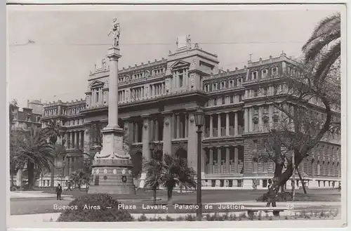 (32233) Foto AK Buenos Aires, Plaza Lavalle, Justizpalast, vor 1945