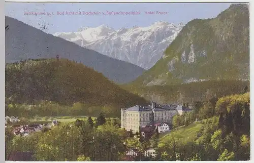 (32203) AK Bad Ischl, Hotel Bauer 1942