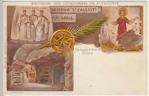 (32174) AK Rom, Roma, Calixtus-Katakomben, vor 1945
