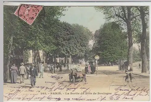 (32135) AK Paris, Wald von Bologne, Bois de Boulogne, 1905